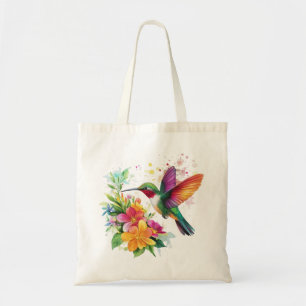Bolsa Tote Flores Tropicais De Hummingbird