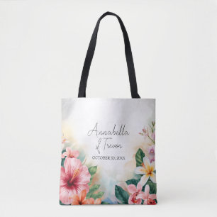 Bolsa Tote Flores Tropicais Havaianas Casamento Nome Personal