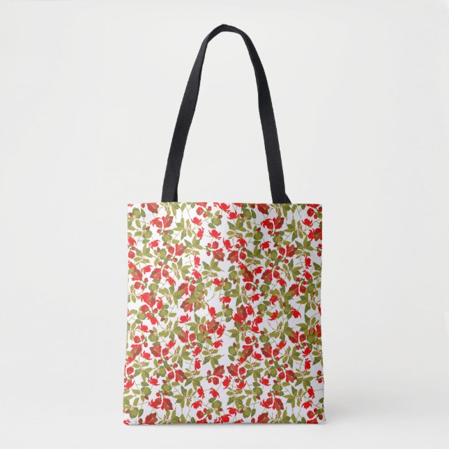 Bolsa Tote Flores vermelhas 2 (Frente)