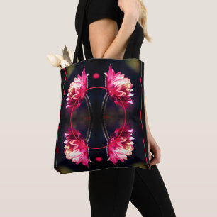 Bolsa Tote Flores Vermelhas Criam sua própria foto de Pet