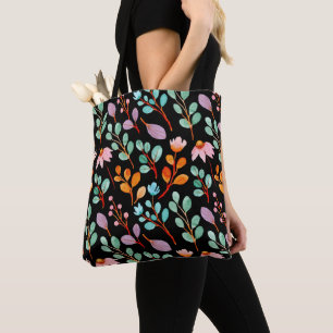 Bolsa Tote Flores Vintage Watercolor Trendy