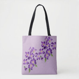 Bolsa Tote Flores Violetas Bonitas Coloridas