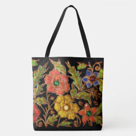 Bolsa Tote Flores Vitorianas Apanhadas