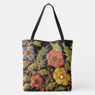 Bolsa Tote Flores Vitorianas Apanhadas