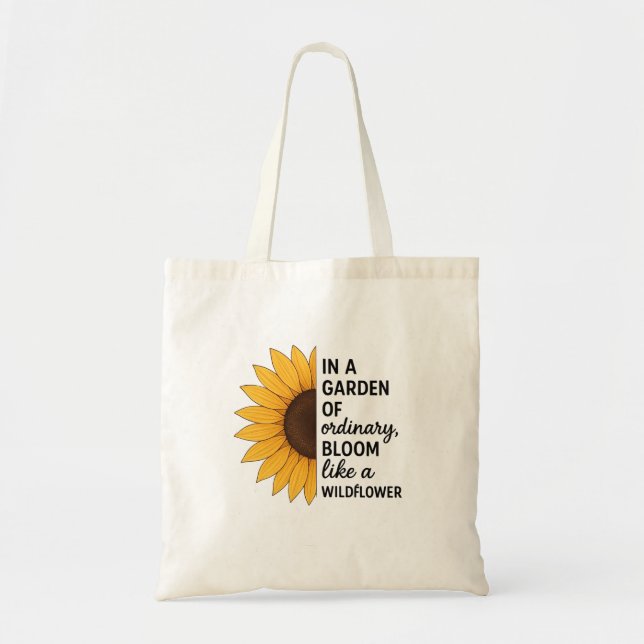 Bolsa Tote Florescer Como uma Flor Silvestre (Frente)
