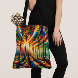 Bolsa Tote Floresta Colorida