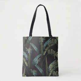 Bolsa Tote Floresta da selva. Plantas exóticas, bananas, palm
