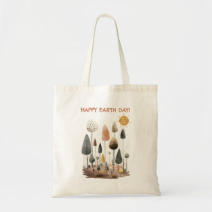 Bolsa Tote Floresta de Aquarela Feliz Dia da Terra