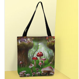 Bolsa Tote Floresta de fantasia de cogumelo
