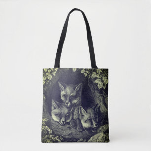 Bolsa Tote Floresta de raposas de bebês