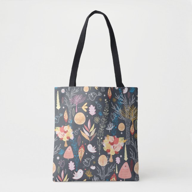 Bolsa Tote Floresta do outono: Beleza sazonal texturizada. (Frente)