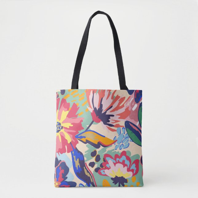 Bolsa Tote Floresta e rosas (Frente)