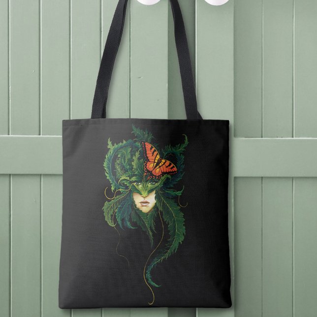 Bolsa Tote Floresta Encantadora Dríade Mulher Borboleta Fanta (Criador carregado)