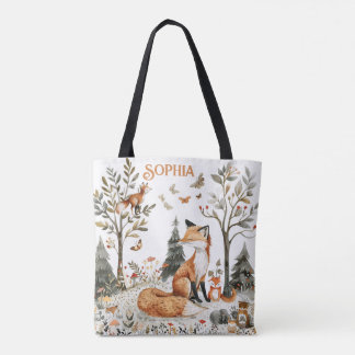 Bolsa Tote Floresta Floral da Raposa