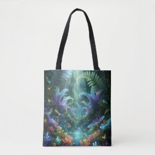 Bolsa Tote Floresta Mágica Enfeitiçada Biolucente 