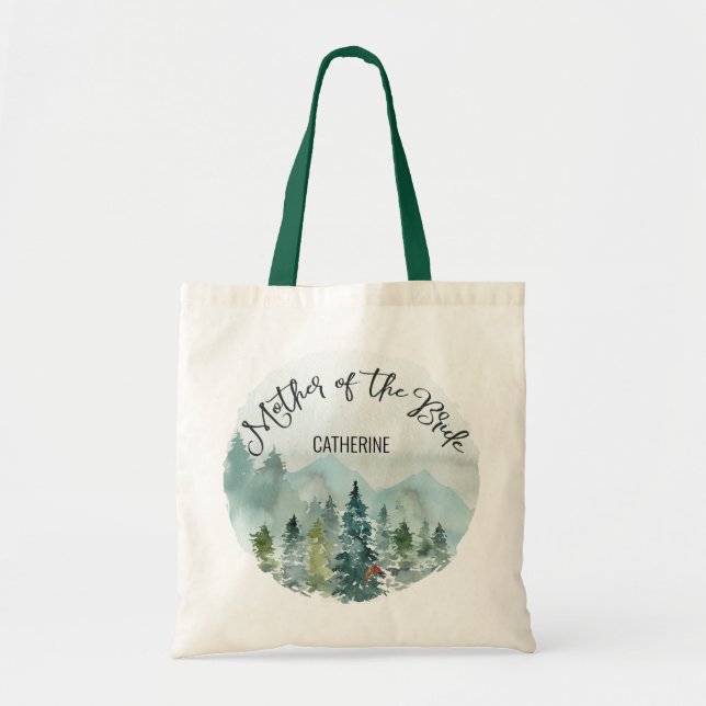 Bolsa Tote Floresta Maravilha Mãe do Casamento da Noiva (Frente)