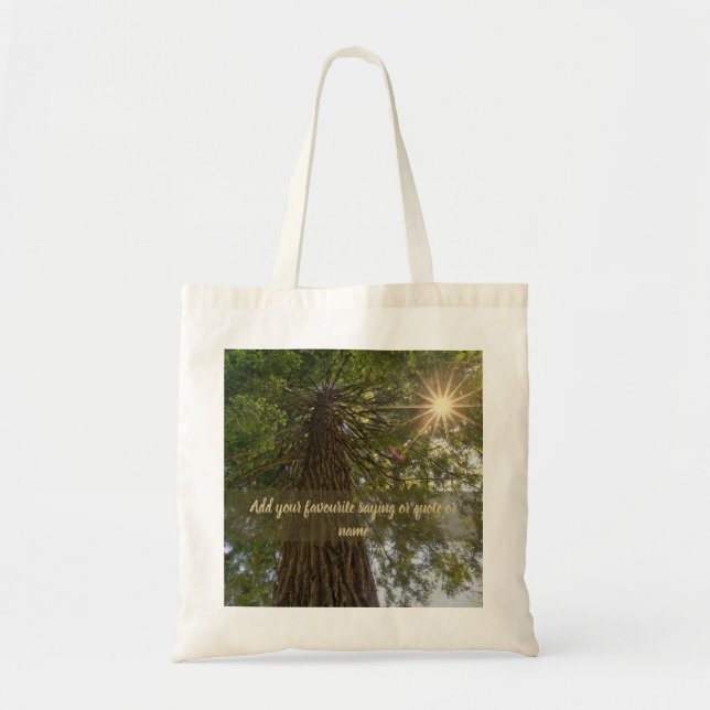 Bolsa Tote Floresta Pacífica Com Foto Da Natureza Com Luz Dou (Frente)