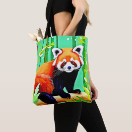 Bolsa Tote Floresta Red Panda Bamboo