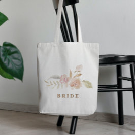 Bolsa Tote Floresta Romântica De Aquarela Para Noiva