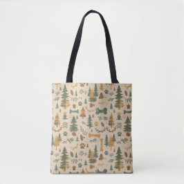 Bolsa Tote Floresta Rústica – Patas de Cachorro Es