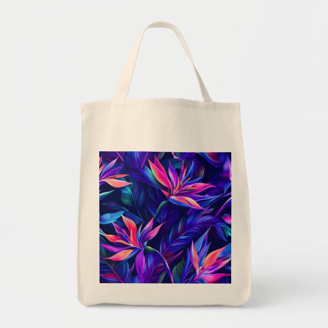 Bolsa Tote Floresta Tropical de Midnight (Frente)