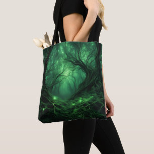Bolsa Tote Floresta Verde Escura Spooky