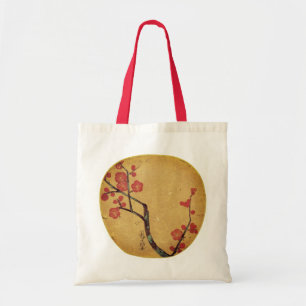 Bolsa Tote Florestal Oriental, cereja japonesa floral floral