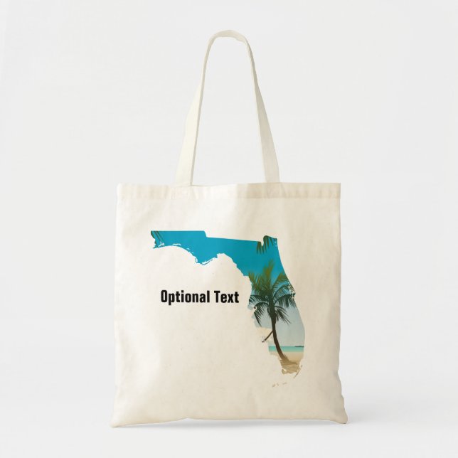 Bolsa Tote Flórida Beach Ocean Palm Tree Cheia Tote Bag (Frente)