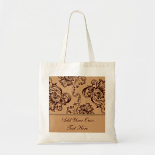 Bolsa Tote Flourish do vintage (Brown escuro)