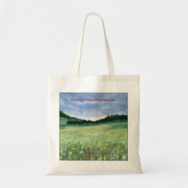 Bolsa Tote Flower Field Landscape 