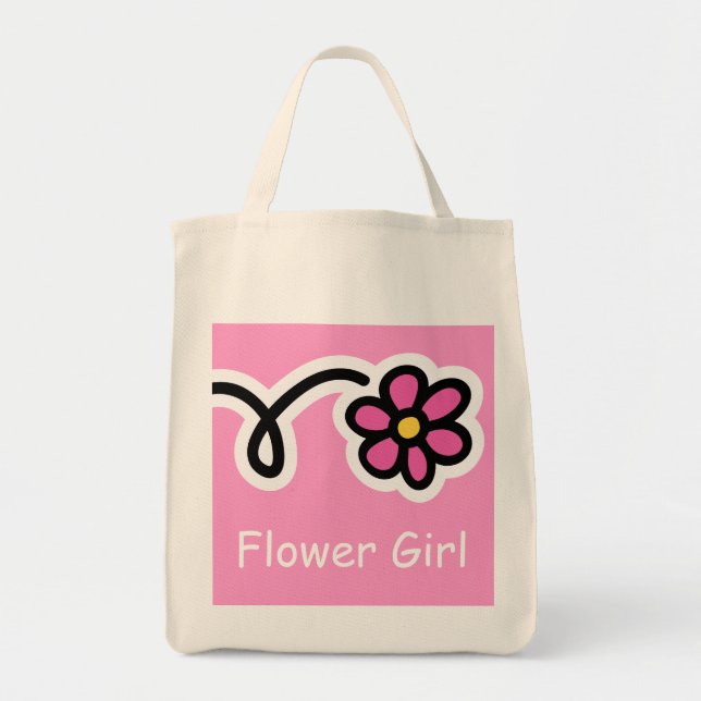 Bolsa Tote Flower Girl Tote Bag Para Casamentos (Frente)