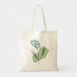 Bolsa Tote Flower Line Art