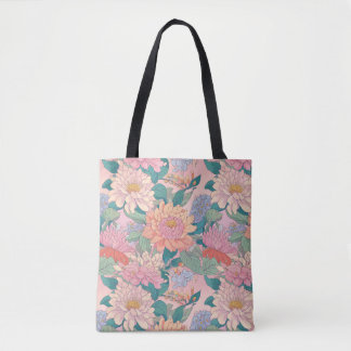 Bolsa Tote flowered cloth bag