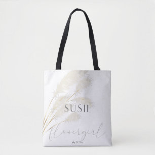 Bolsa Tote Flowergirl De Grass De Ivory Pampas