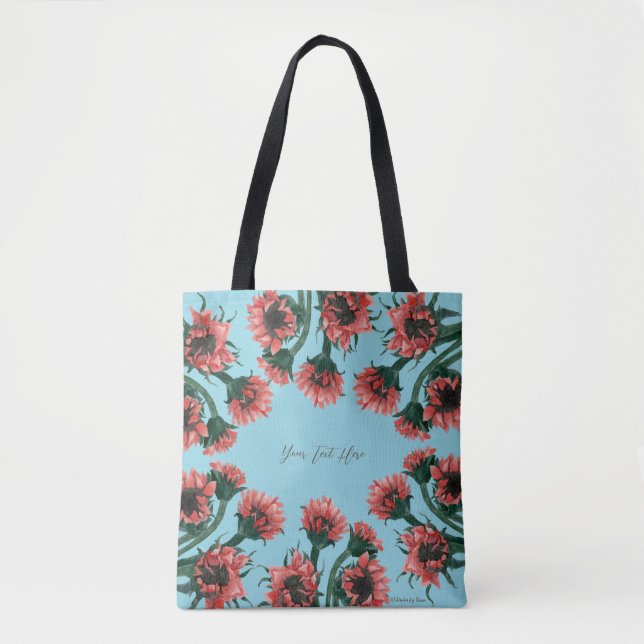 Bolsa Tote Flowers in Vase Watercolor (Frente)