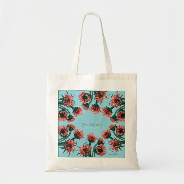 Bolsa Tote Flowers in Vase Watercolor (Frente)