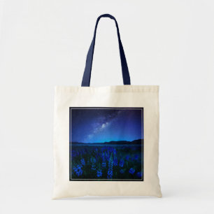 Bolsa Tote Flowers   Lupines Blooming  at Night Lake Tekapo
