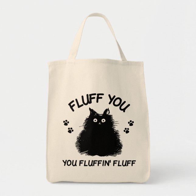 Bolsa Tote Fluff You You Fluffin Fluff Kitty Cat (Frente)