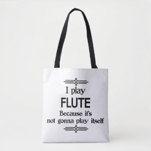 Bolsa Tote Flute - Toca-Se Música Deco Engraçada