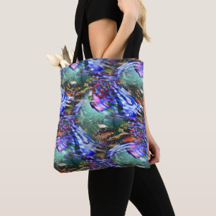 Bolsa Tote Flutuação colorida da imagem virtual sobre a nav