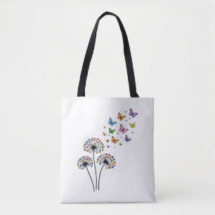 Bolsa Tote Fluxo de borboleta de dente-de-leão