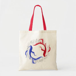 Bolsa Tote Fluxo Marcial Abstrato Yin Yang Arte Marcial