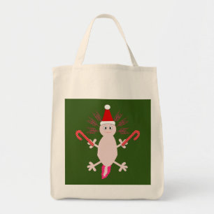Bolsa Tote Fofo de Natal Axolotl
