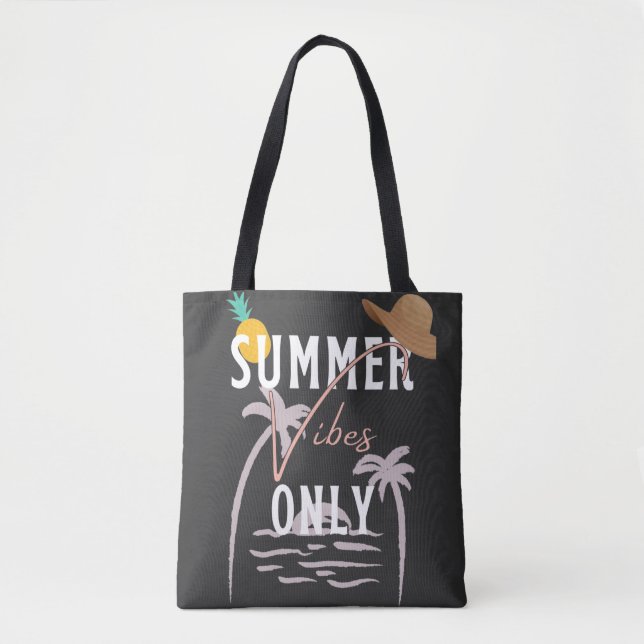 Bolsa Tote Fofo de verão só na praia (Frente)