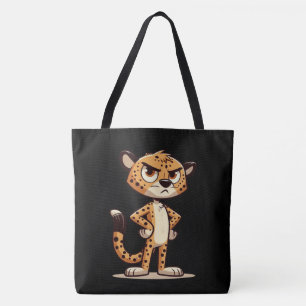 Bolsa Tote fofo, gatinho irritado