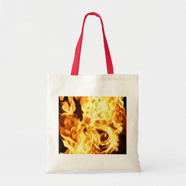 Bolsa Tote Fogo & Chamas Queimando Toalha de Fiery (Frente)
