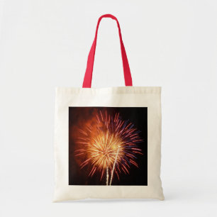 Bolsa Tote Fogos de artifício vermelho, branco e azul I Patr