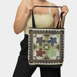 Bolsa Tote FolArt Meeple Azulejo Ucraniano Jogo de Conselho F