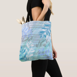 Bolsa Tote Folha botânica floral abstrata moderna e elegante