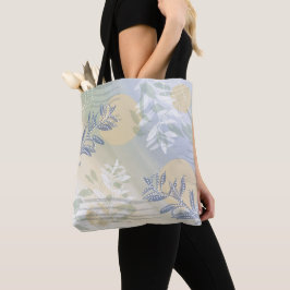 Bolsa Tote Folha botânica floral abstrata moderna e elegante